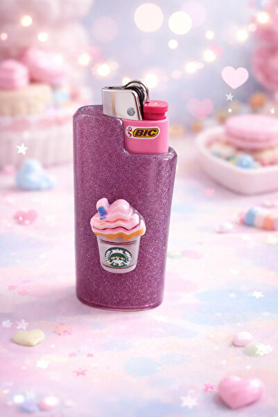 PELIUS Mor Dekoratif Çakmak Kılıfı, Epoksi Kılıf, Çakmaklık