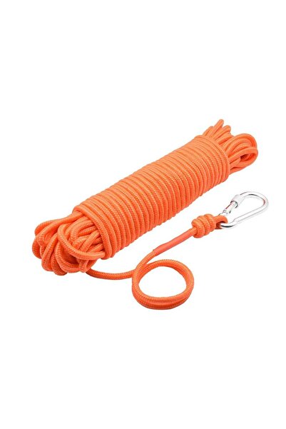 Mıknatıs AVM Fosforlu 6 mm Turuncu Halat - Mıknatıs Balıkçılığı Halatı - 25 m...
