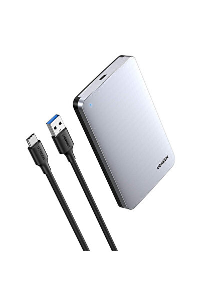 Ugreen Carcasă rack HDD/SSD, cablu SATA + USB Type-C Ugreen, 6Gbps, gri
