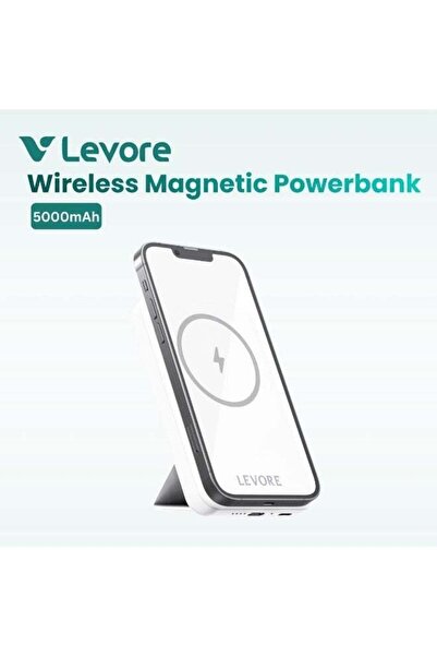 Levore Wireless Magnetic PowerBank 5000mAh, Fast Charging USB-C PD20W, 15W - ...