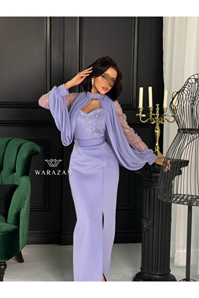 Warazan Evening dress with a sleeve cut