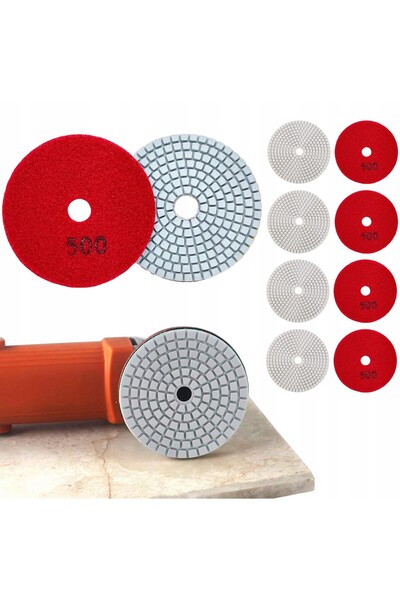 zola Set 10 discuri diamantate 80 mm, granulatie 500, velcro, pentru lustruir...