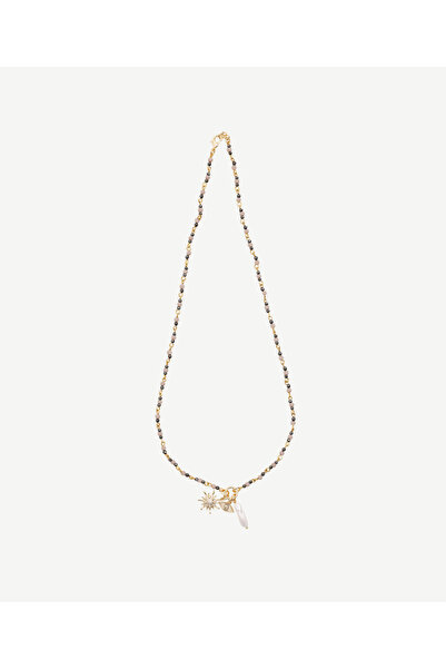 Yargıcı Necklace with Glass Stone and Hematite