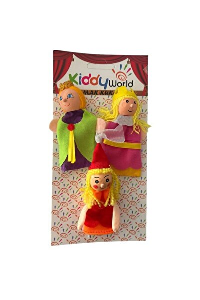 Kiddy دمية خشبية للأصابع 3 قطع