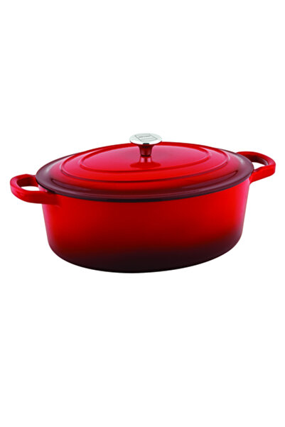 Metro Professional Oval enameled cast iron pot with lid, 35 cm