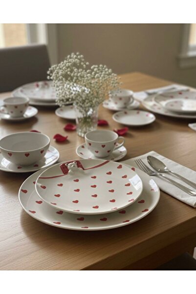 BÜŞ LC AYICIK DESENLİ KALPLİ SUNUM TABAĞI