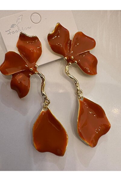 MU&ME BOUTİQUE Earrings Vi̇ral Zr Flower Long