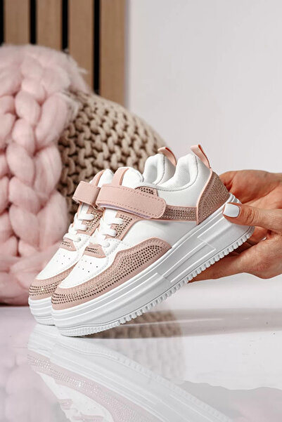 Zaira Pink children's sneakers made of eco- Leather Aris #24397 - 36