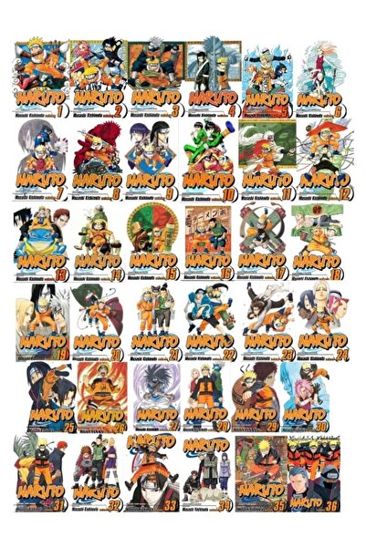 TİWO DİJİTAL NARUTO YÜKSEK KALİTE TÜM MANGA KİTAP KAPAKLARI KARTLARI - 72 ADET