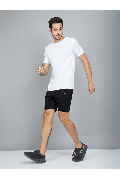 Technosport By Styli Black Solid Shorts with Side Pocket