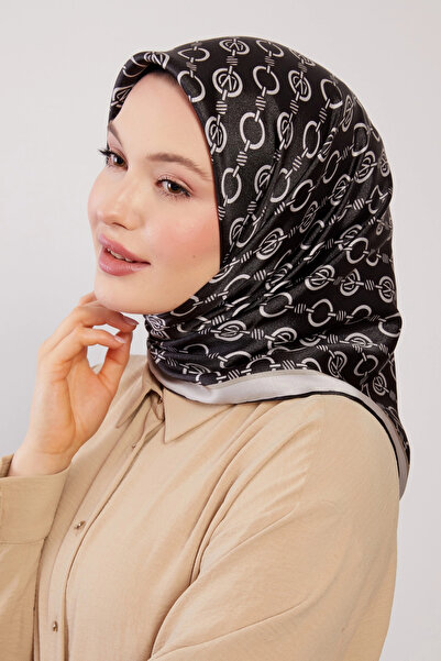 Levidor Crystal Scarf Chain Pattern Black