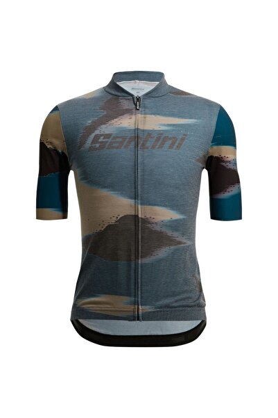 Santini Men's cycling jersey WATT-Green/Brown-L