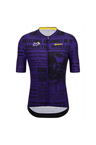 Santini Tricou ciclism Puy De Dome pentru bărbați - Mov-S