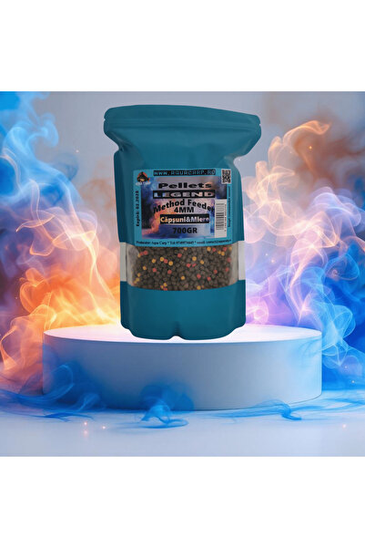Aqua Pelete 4mm AquaCarp LEGEND Method Feeder Căpșuni&Miere 700GR