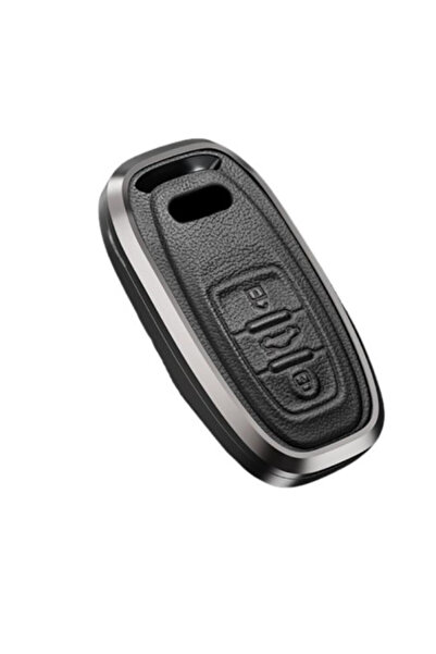 Audi Θήκη αλουμινίου και Δερμάτινο για Smart Key A3 A4 B8 B9 A6 A7 4K A8 E-tr...