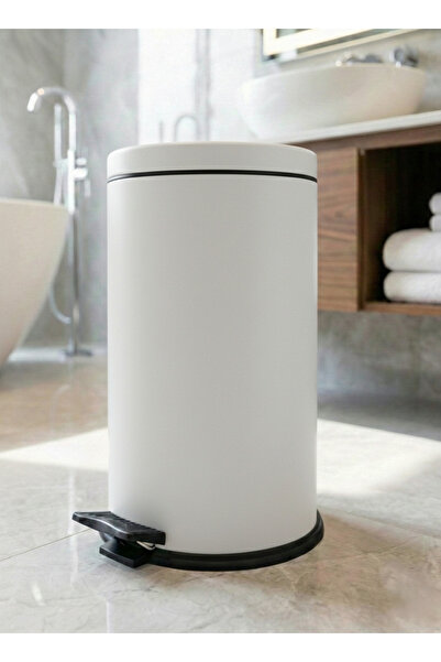 Bürke 16 Liters Stainless Black Trash Can Pedal Garbage Bin with Foot Stand 1...