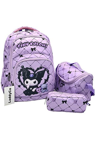 LaddyCo Girl's First School Bag Waterproof Fabric Thermal Lunch Bag and Penci...