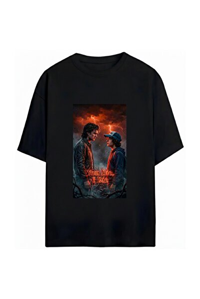 SVART WEAR Serija Stranger Things, unisex majica sa štampanim motivom, 100% p...