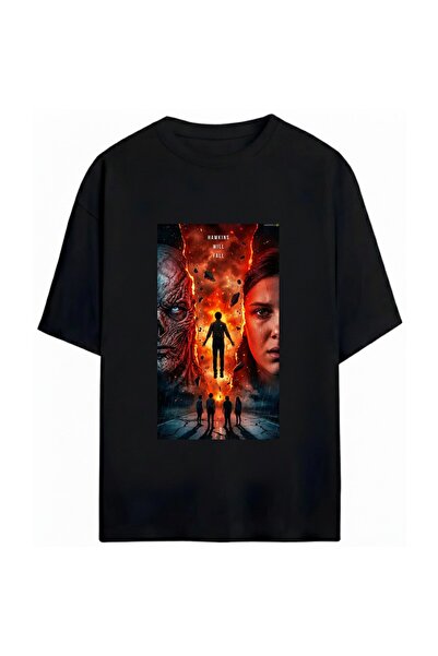 SVART WEAR Serija Stranger Things, unisex majica sa štampanim motivom, 100% p...