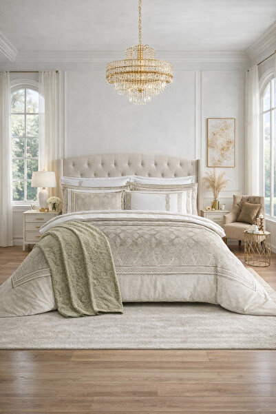 Özdilek Velours Çeyiz Seti 10 Parça - YEŞİL