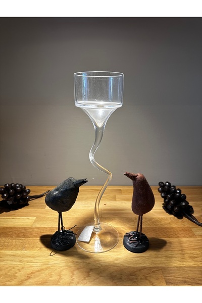 Miko Home & Garden Dekoratif El Yapımı Ayaklı Mumluk 35 Cm (1 Adet)