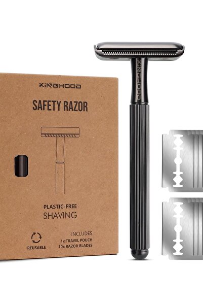 Dotail Aparat de ras KINGHOOD, lamă pentru o persoană reutilizabilă, include ...