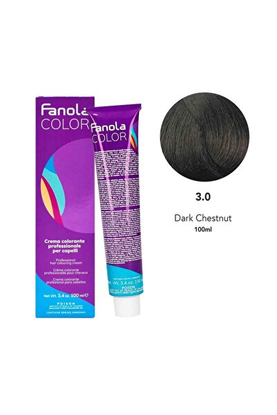 Fanola Hair Coloring Cream 3.0 Dark Chestnut 100ml