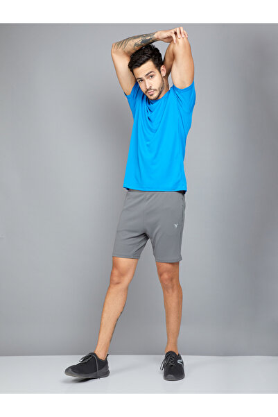 Technosport By Styli Grey Solid Shorts with Side Pocket