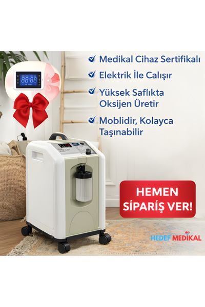 elmaslar 5L Oksijen Konsantratörü & 24 Saat Oksijen Üretebilir