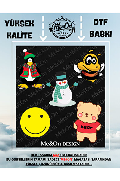 Me&On WEAR "Baby Characters" Fabric and Leather Printing Fabric Applique Iron...