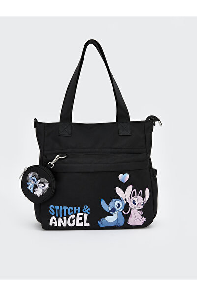 LC Waikiki حقيبة كتف للبنات مزينة بطبعة غرز وملاك