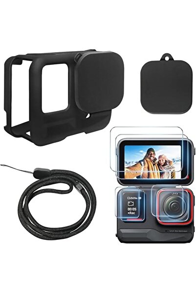 The Bros Silicone Case Lens Cap for Insta360 Ace Pro, ShockProof Protective S...