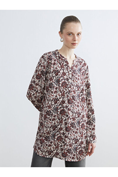 LC Waikiki New Season Deals from Güli̇s Gym Orange Collar Patterned Women's T...