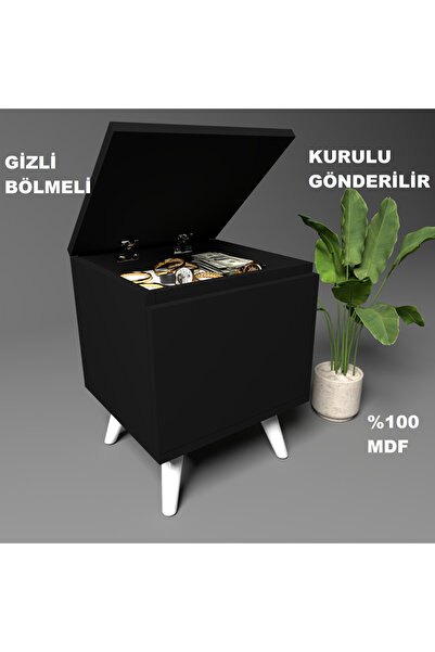 KONAK EV EŞYALARI Gimli 1 Gizli Bölmeli Komodin,mdf,kurulu,montaj Gerekmez