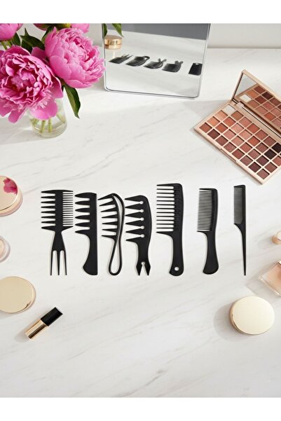 gaman 7-Piece Professional Hair Comb Set - Multi-Purpose Combs for Blow-Dryin...