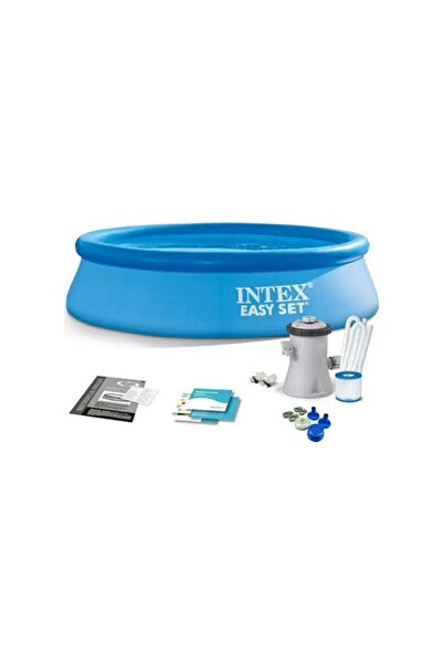 İNTEX WET SET Easy Pool Set 244 × 76 cm Şişme Havuz 220v Temizleme Filtreli Ö...