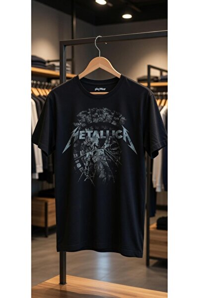 playwear Μπλουζάκι με στάμπα Metallica, 100% βαμβάκι, κανονική εφαρμογή