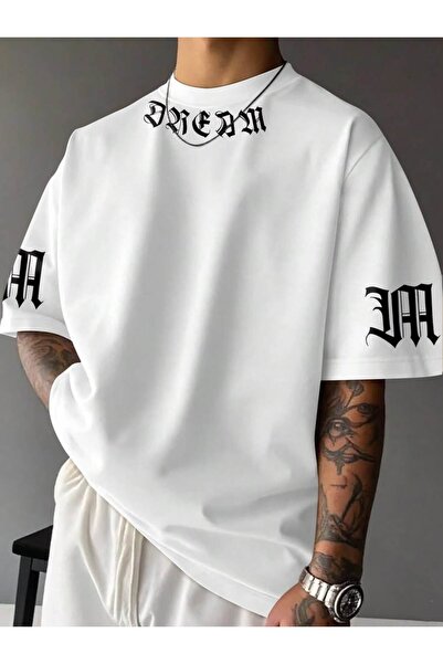 ZEMLİYA Унисекс тениска с голям размер и графичен принт – ежедневна улична мо...