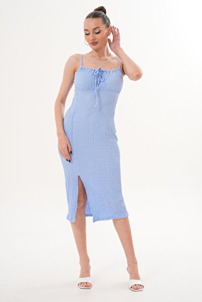 ŞİMAL Women's Rope Strap Wrap Dress 260077 -