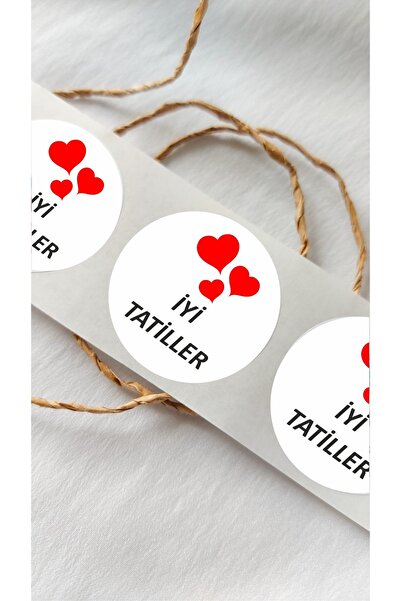 Piksel Grafik Happy Holidays Heart Themed Sticker 24 Pieces, Teacher Label Sc...