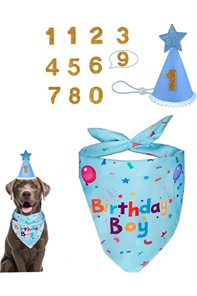The Bros Dog Birthday Party Supplies Set - Adjustable Birthday Hats with Numb...