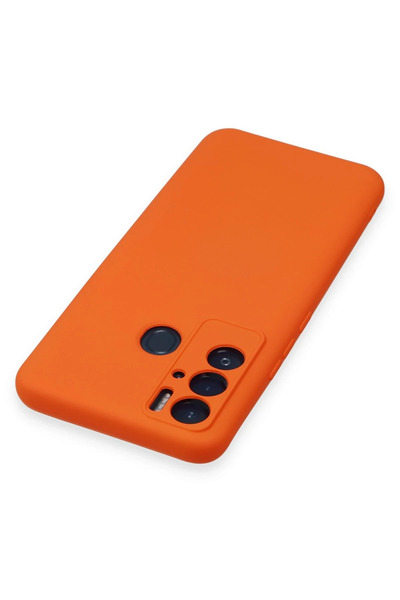 Epilons حافظة تكنو بوفا نيو نانو مع بطانة داخلية من السيليكون المخملي - برتقالي