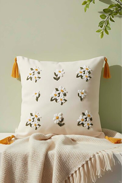 Rivaİstanbul Husă decorativă pentru pernă cu model margarete sălbatice