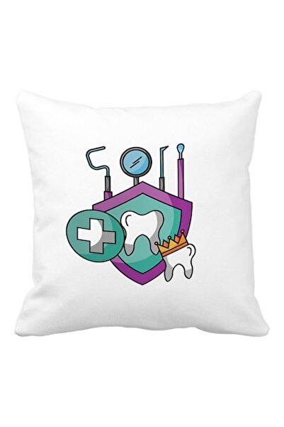 OEM Decorative Pillow, 40x40 cm, White, for Dentist