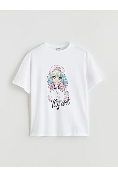 LC Waikiki تيشيرت برقبة دائرية للبنات