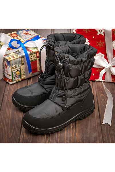 Tellus Women's Black Winter Knee-High Boots, Fur Lining, 01-58