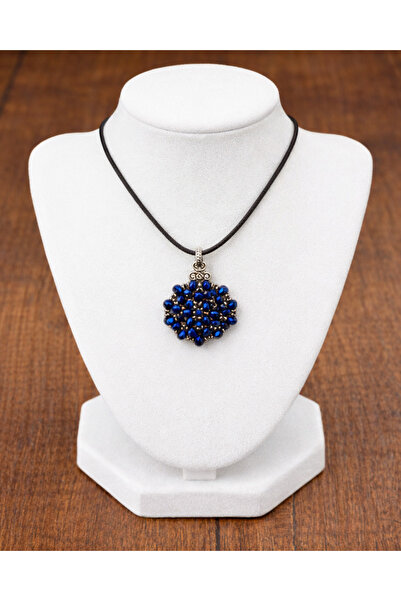 SUFİ TESBİH & ESANS VE HEDİYELİK El Yapımı Cevşen - Kolye Modeli – Lacivert B...