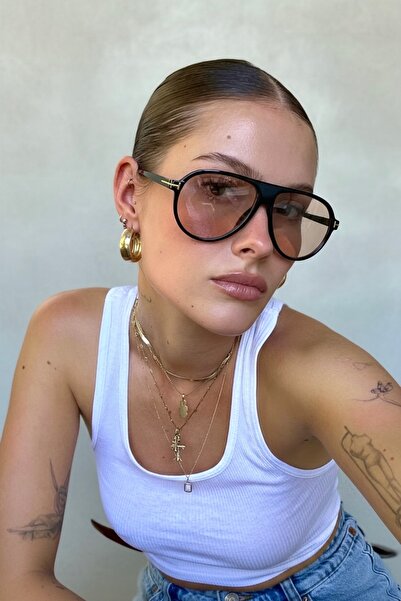 Roger Bacon Aviator Black Nude Women's Sunglasses