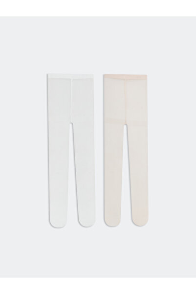 LC Waikiki جوارب أطفال أساسية تريكو خفيف، عبوة من قطعتين