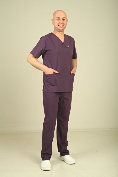 DENİZ İŞ طقم ياراساكول ليندا سكرابس للرجال - لون أرجواني فاتح